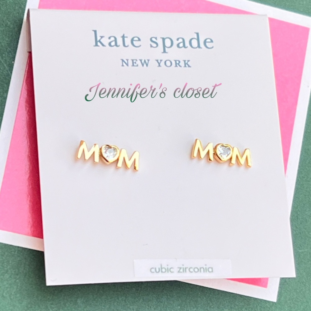 Kate Spade Earrings NWT / Crystal MOM Stud Earrings